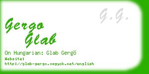 gergo glab business card